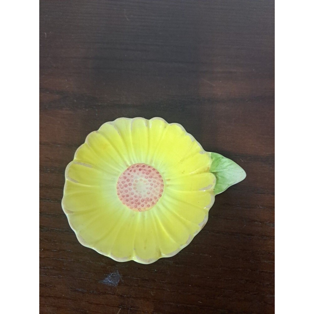 Vintage Carltonware Yellow Flower Teabag Holder See Pictures